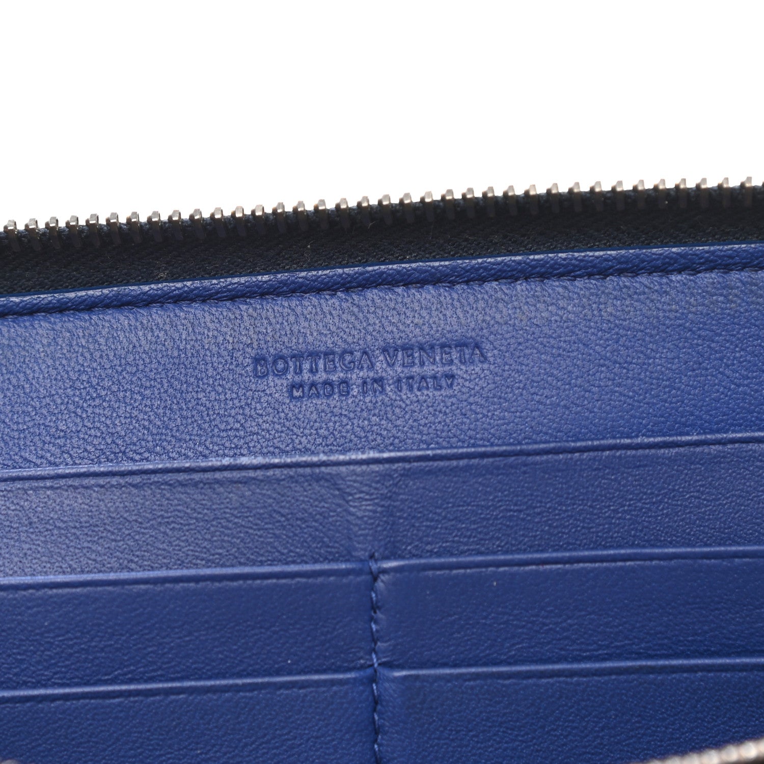 Bottega Veneta Nappa Intrecciato Zip Around Wallet Denim 5 of 7