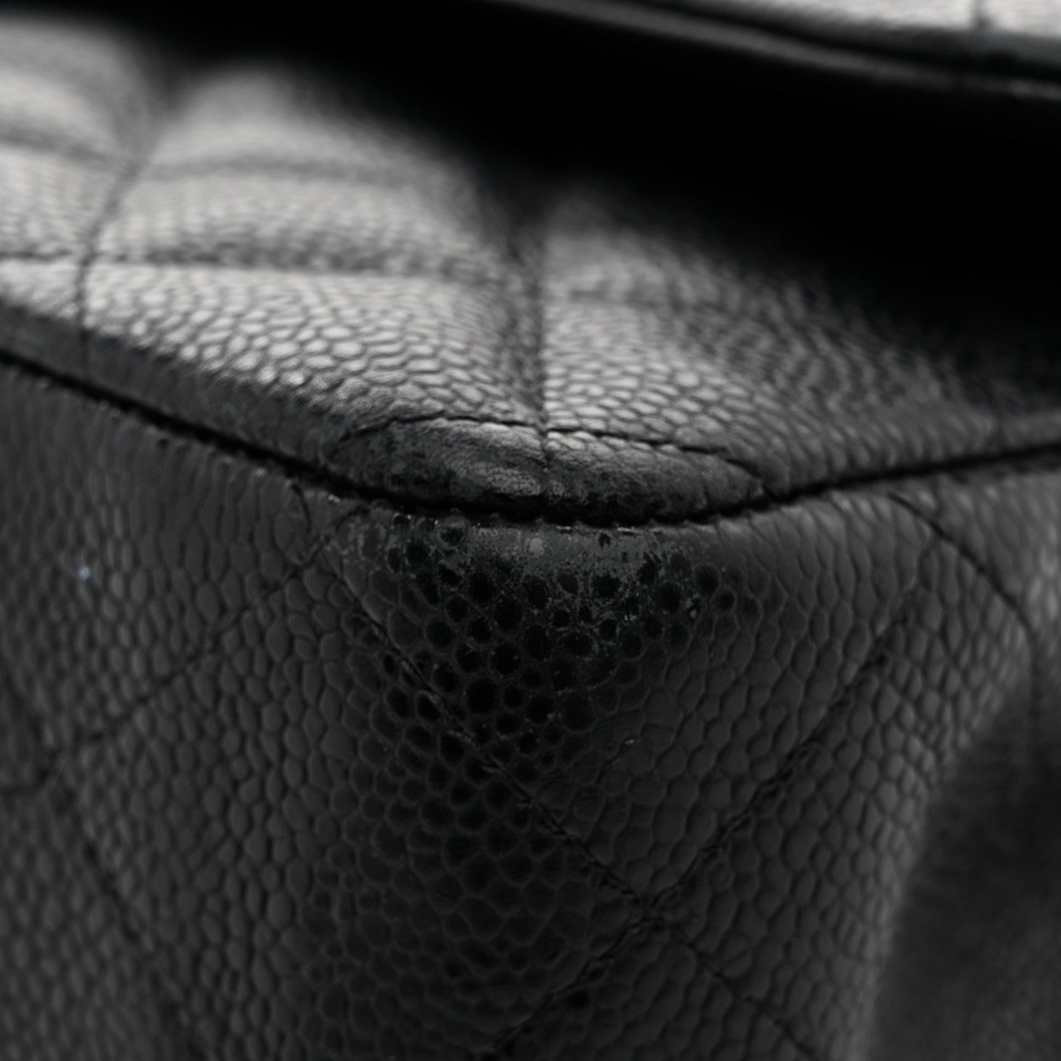 Chanel Caviar Quilted Jumbo Double Flap Black 12 of 14