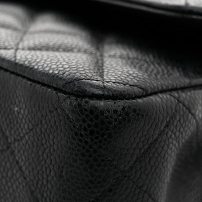Chanel Caviar Quilted Jumbo Double Flap Black 12 of 14