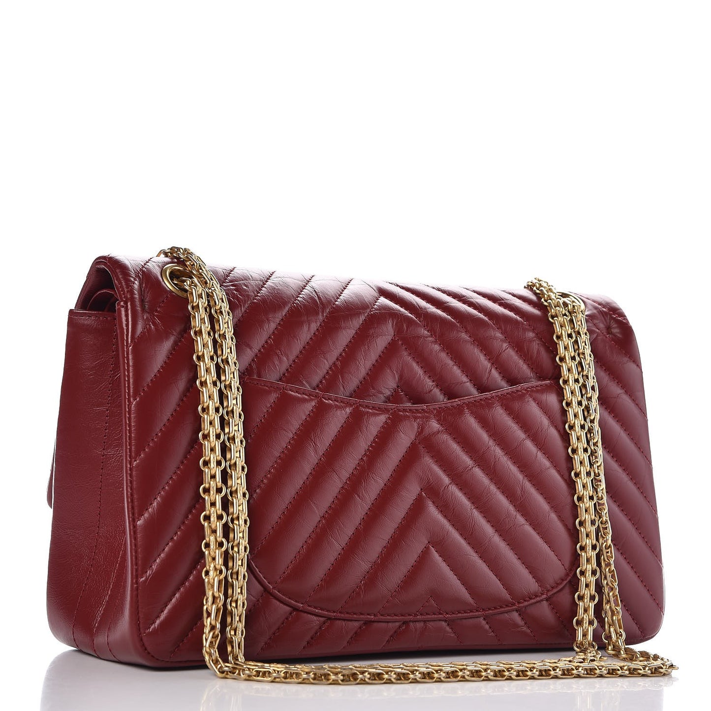Aged Calfskin Chevron Quilted 2.55 Reissue 226 Flap Red
