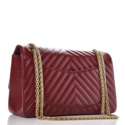 Chanel Aged Calfskin Chevron Quilted 2.55 Reissue 226 Flap Red 4 of 8