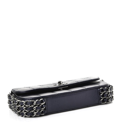 Chanel Lambskin Quilted Chocolate Bar 3 Chain Flap Navy 4 of 7