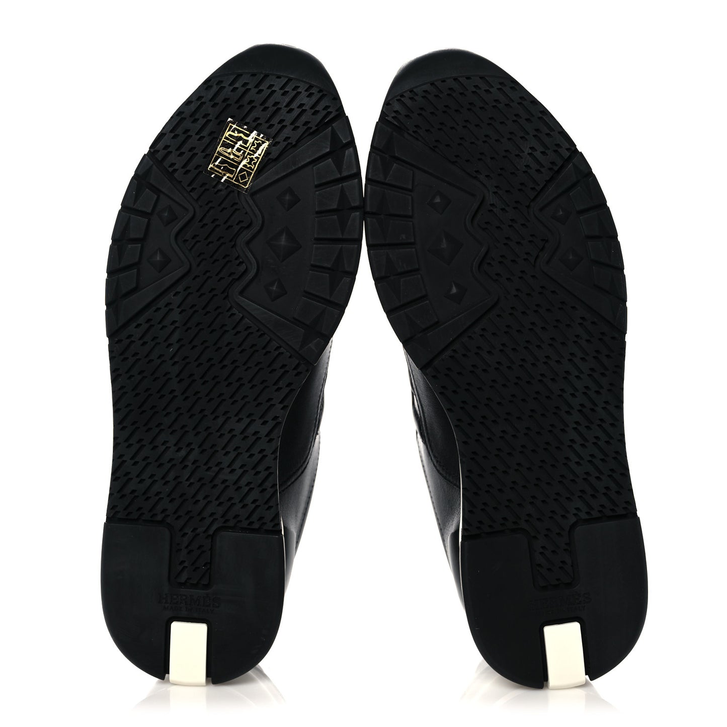 Calfskin Womens Trail Sneakers 38 Black