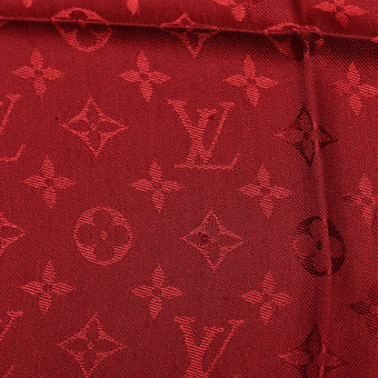 Louis Vuitton Silk Wool Monogram Shawl Pomme D'Amour 4 of 5