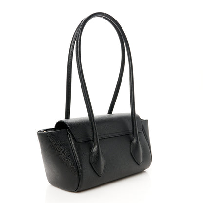Salvatore Ferragamo Hammered Calfskin Small Firenze East West Tote Bag Black 3 of 13