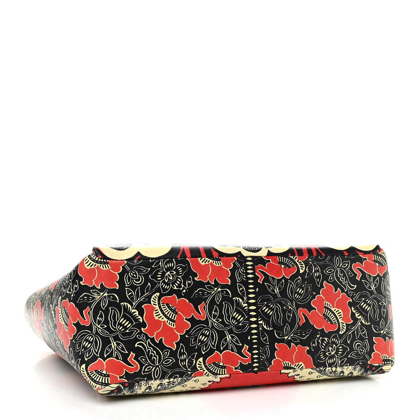 Vitello Mime Covered Tote Green Raspberry