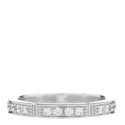Cartier 18K White Gold Diamond Maillon Panthere Half Diamond Wedding Band Ring 49 5 1 of 4
