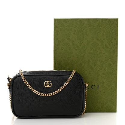 Gucci Dollar Calfskin Super Mini GG Marmont Chain Shoulder Bag Black 11 of 11