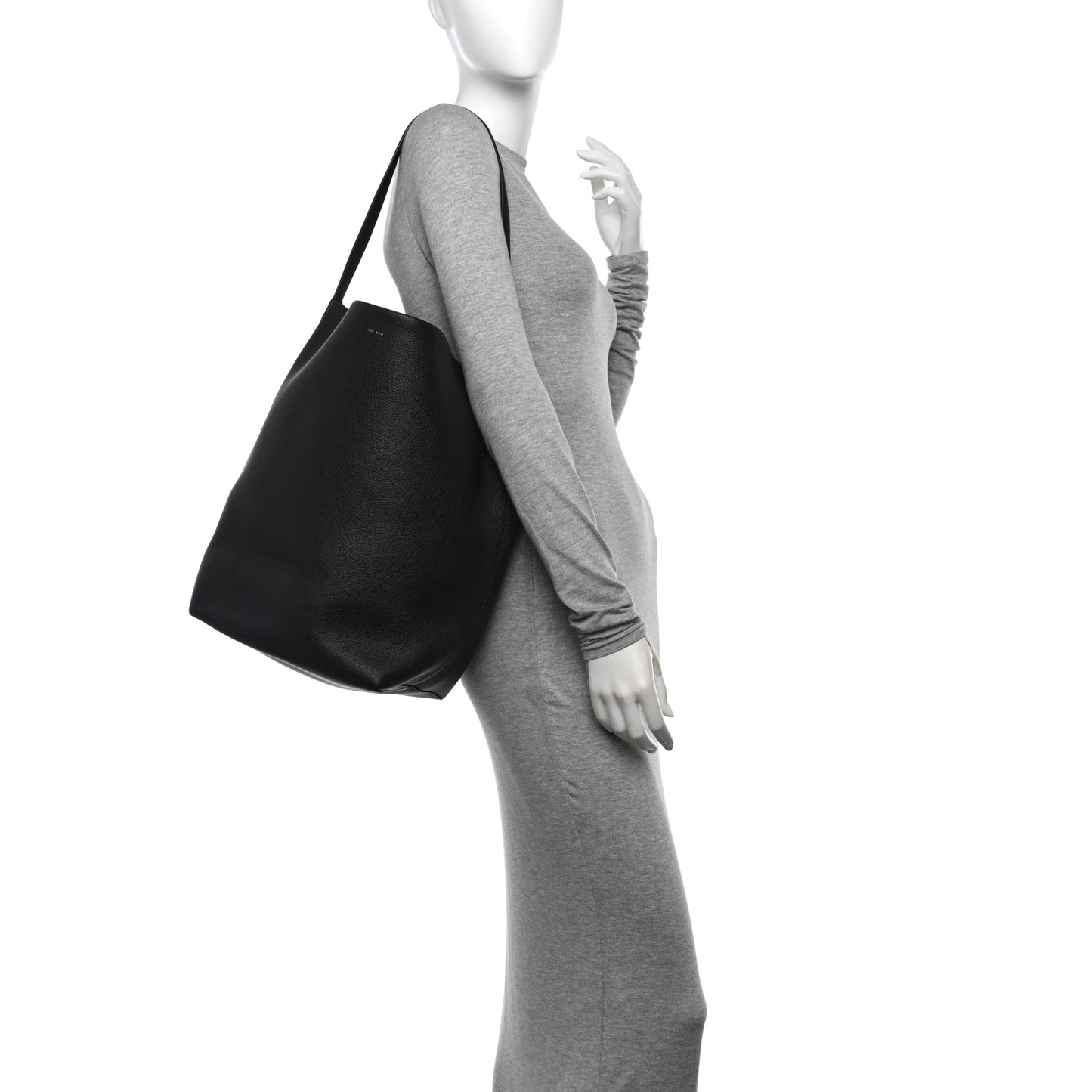 Grained Calfskin Large N/S Park Tote Black