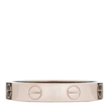 Cartier 18K White Gold 3.5mm LOVE Wedding Band Ring 54 6.75 2 of 3