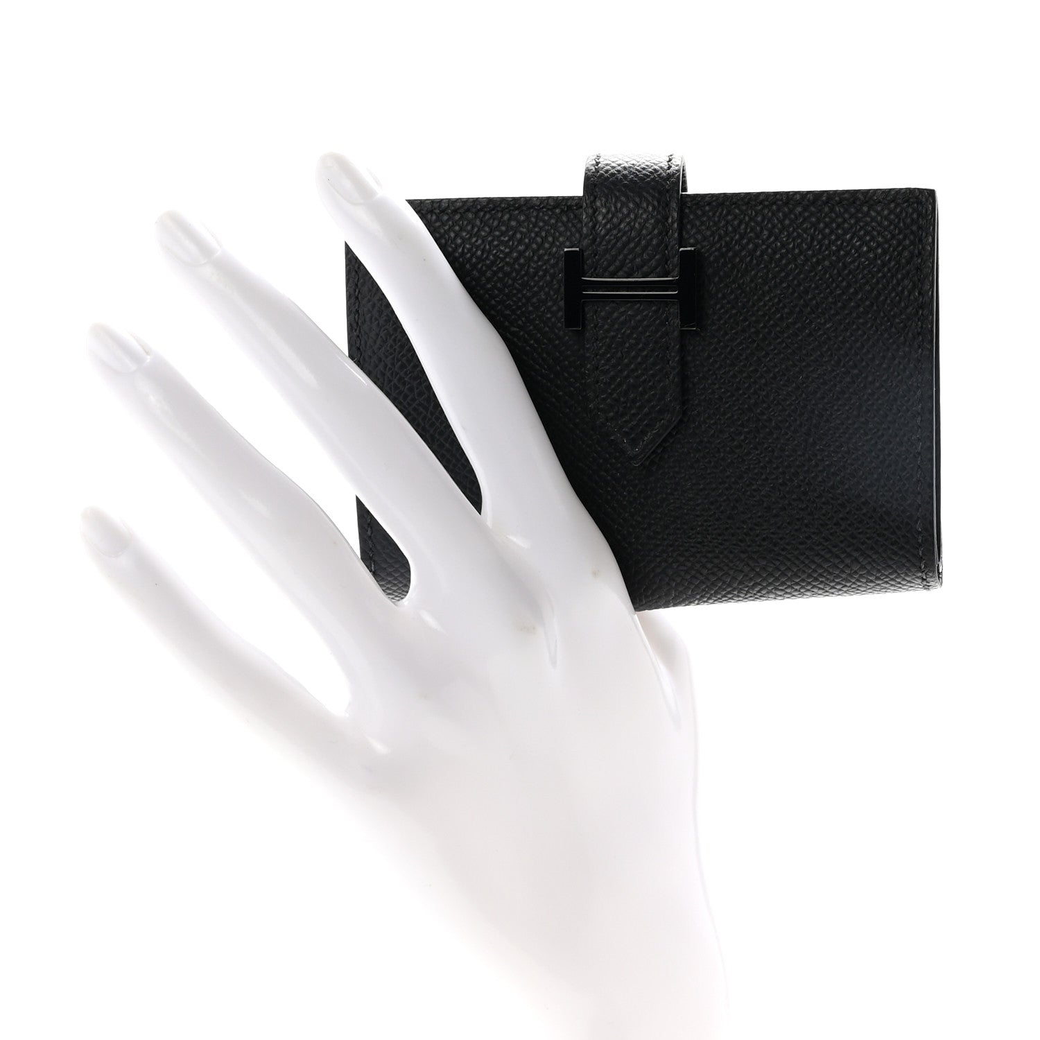 Hermes Epsom Monochrome Bearn Card Holder Wallet Black 2 of 7