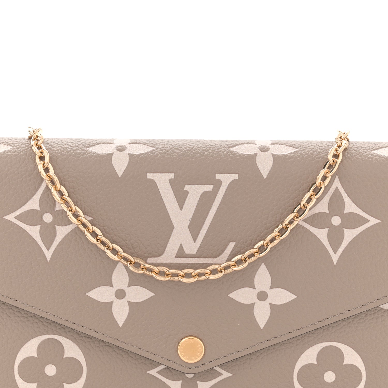 Louis Vuitton Empreinte Monogram Giant Felicie Pochette Tourterelle Creme 9 of 11