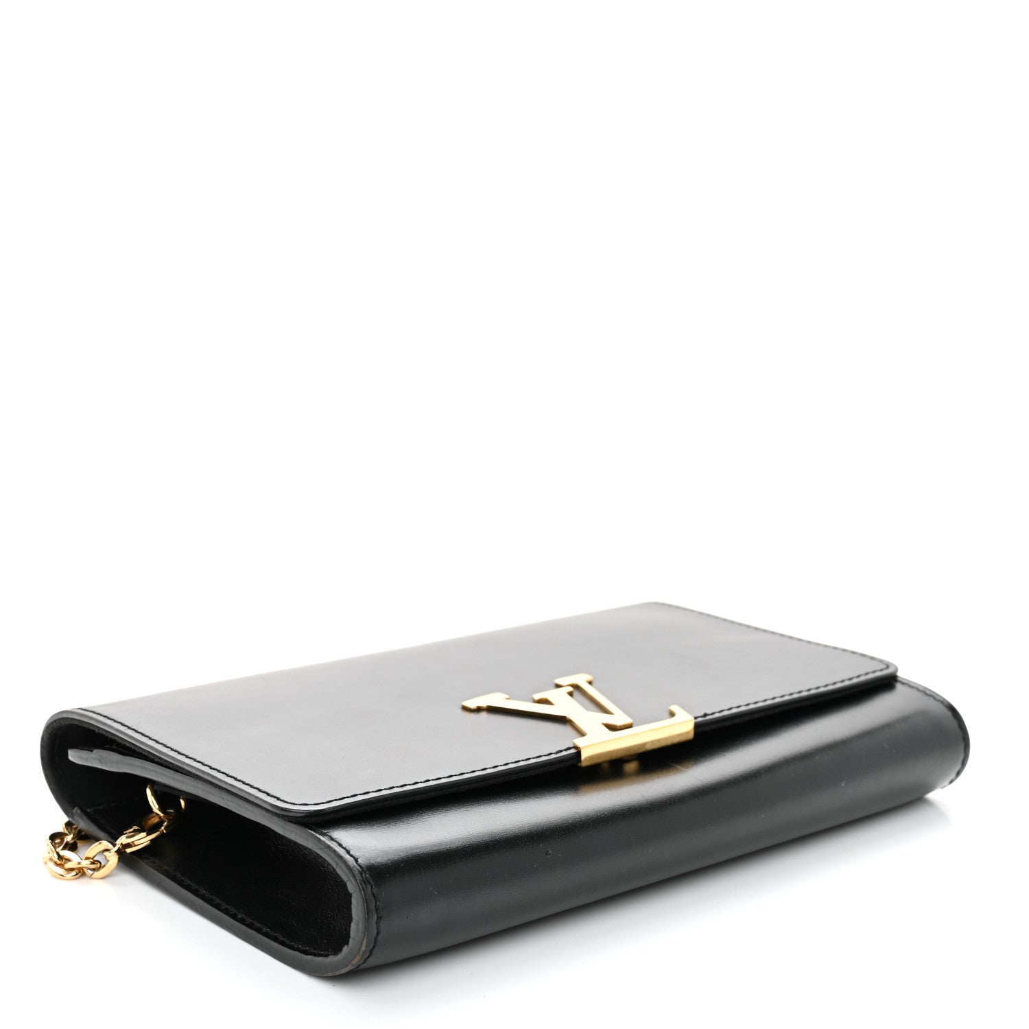 Louis Vuitton Calfskin Chain Louise GM Black 4 of 10