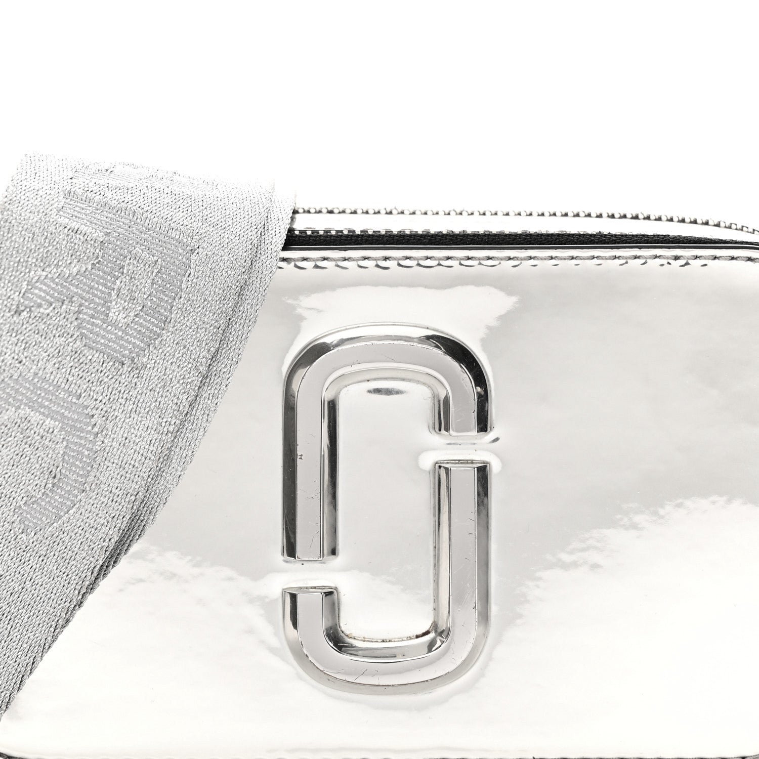 Marc Jacobs Metallic Calfskin Gen Z Snapshot Camera Bag Silver 9 of 16