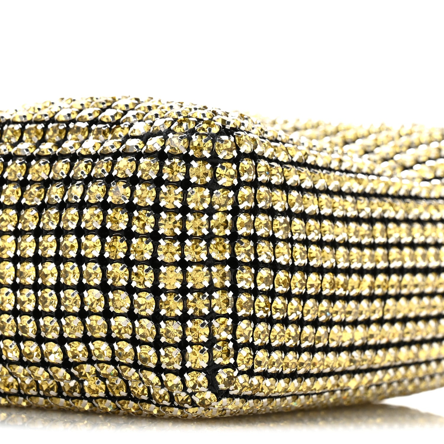 Alexander Wang Mesh Crystal Rhinestone Mini Heiress Pouch Porcelain 9 of 11