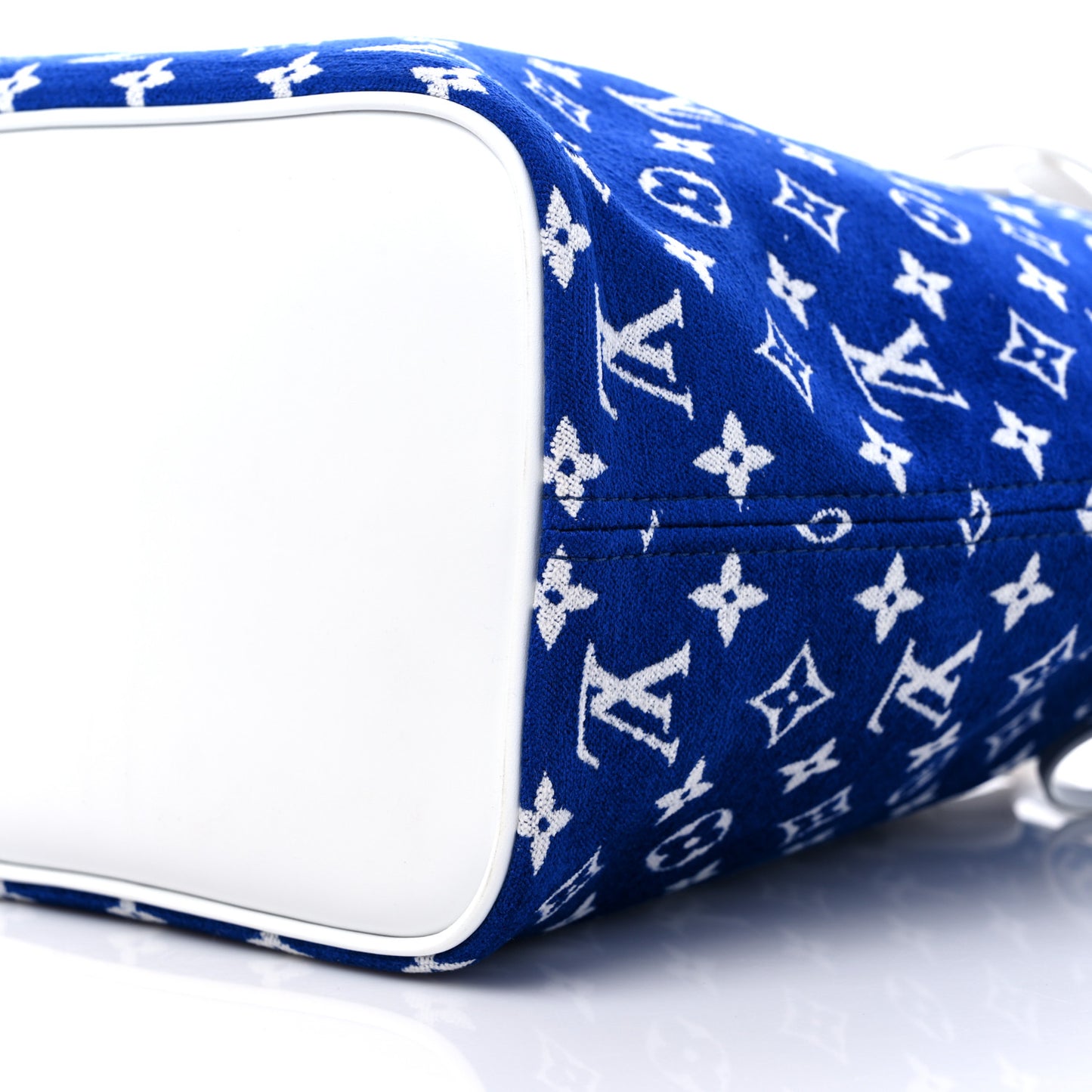 Jacquard Velvet Monogram LV Match Neverfull MM Bleu
