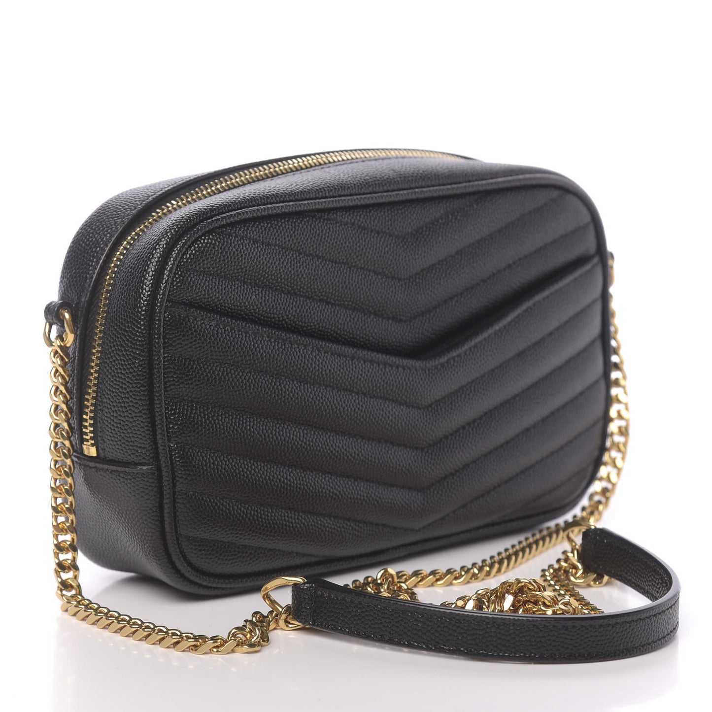 Grain De Poudre Matelasse Monogram Mini Lou Camera Bag Black