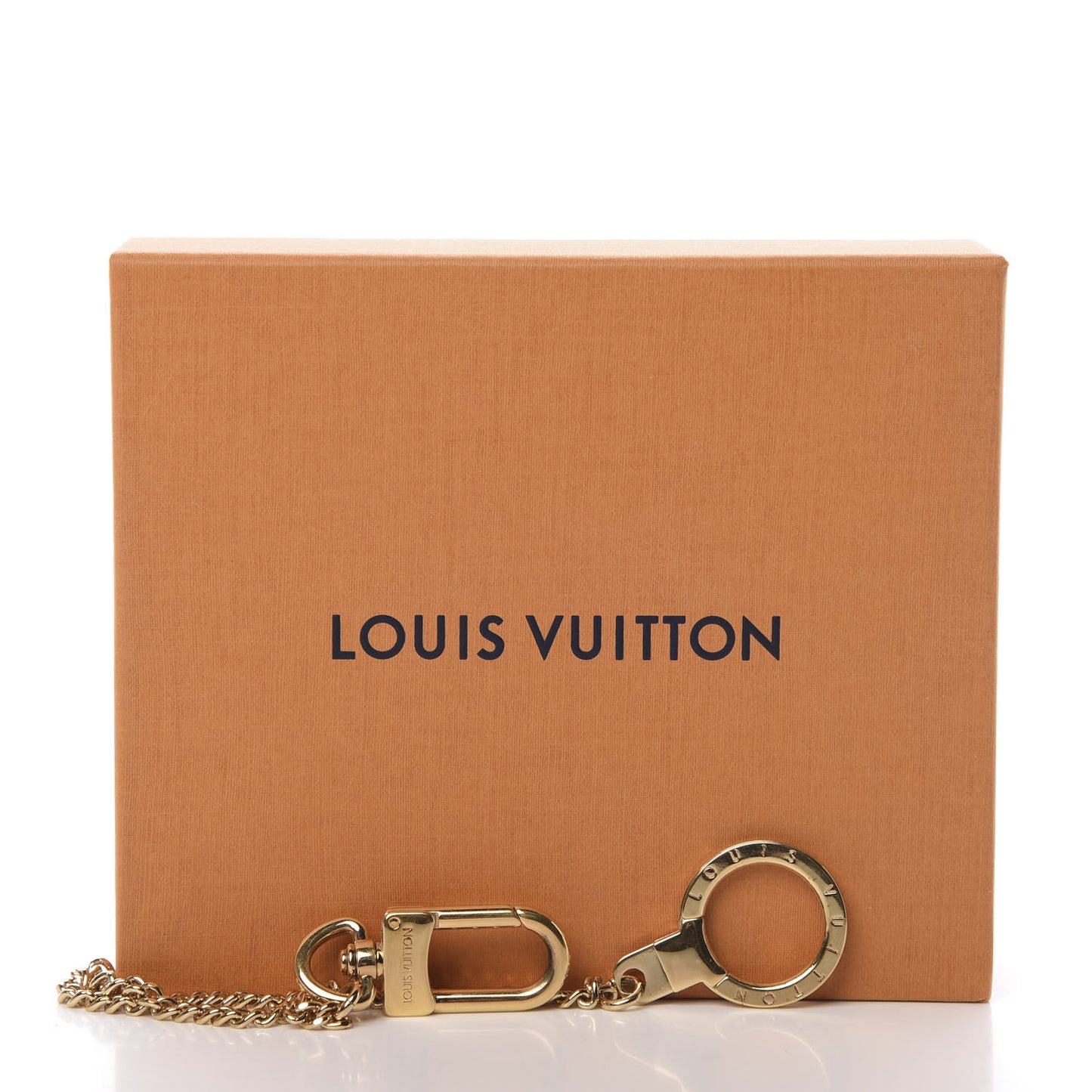 Metal Pochette Extender Key Ring Chain Gold