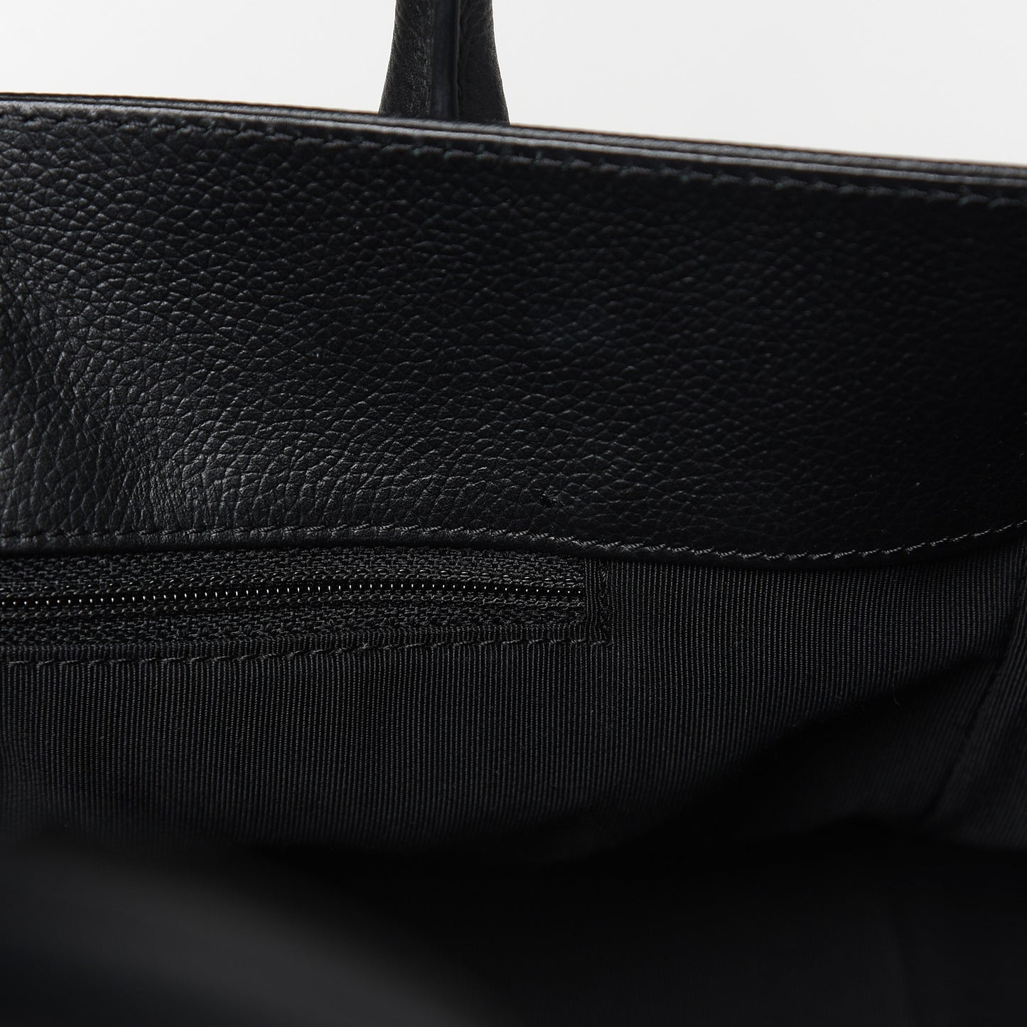 Calfskin Small Cerf Executive Shopper Tote Black