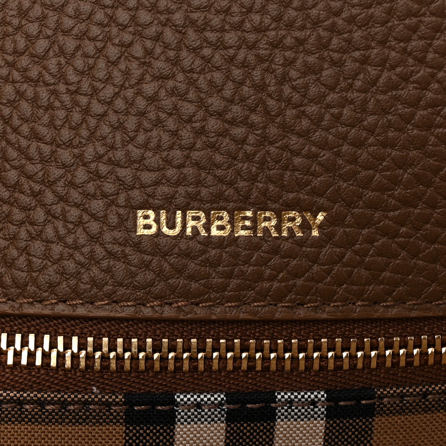 Burberry Grainy Calfskin Medium London Tote Bag Earth 6 of 11