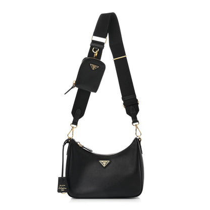Prada Saffiano Lux Re-Edition 2005 Shoulder Bag Black 1 of 13