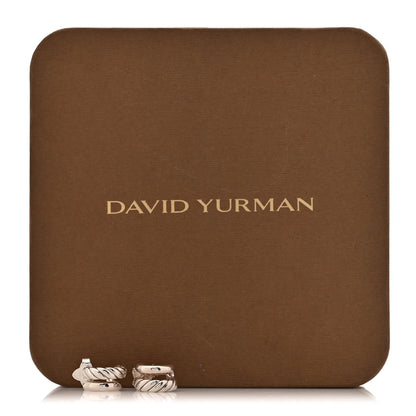 David Yurman Sterling Silver 13.5mm Mercer Double Hoop Huggie Earrings 5 of 5