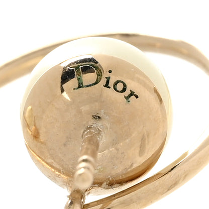 Christian Dior Pearl Mise En Dior Tribal Hoop Earrings Gold 4 of 4