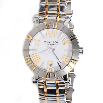 Tiffany Stainless Steel 18K Yellow Gold 30mm Atlas Automatic Watch 1 of 7