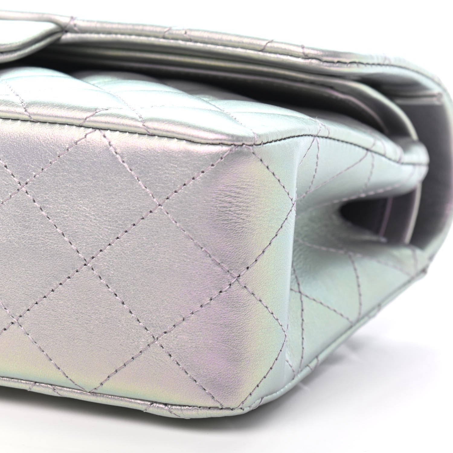 Chanel Iridescent Calfskin Quilted Small Double Flap Purple 9 of 9