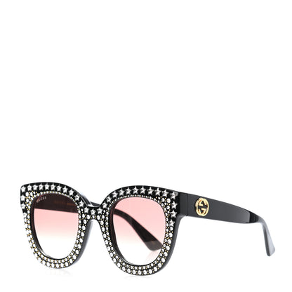 Gucci Acetate Stars Cat Eye Sunglasses GG0116S Black 1 of 4