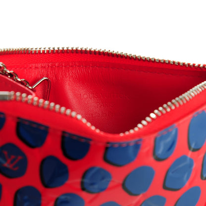 Louis Vuitton Vernis Jungle Dots Key Pouch Coquelicot Denim 6 of 7