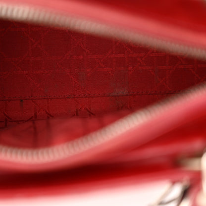Christian Dior Patent Cannage Medium Lady Dior Red 14 of 16