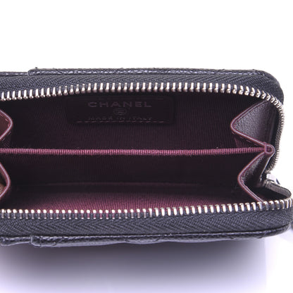 Chanel Caviar Quilted Zip Card Holder Black 5 of 11