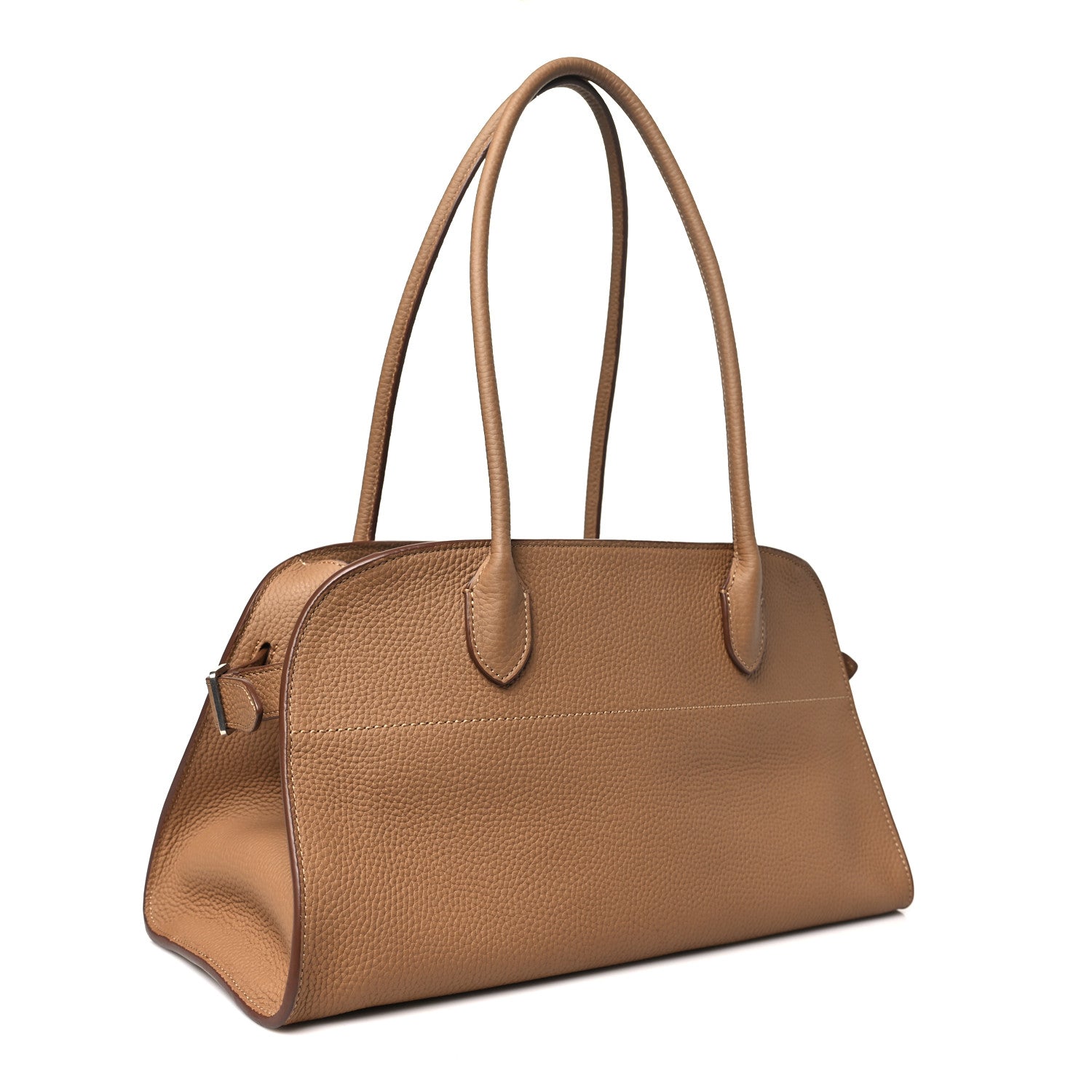 The Row Grained Calfskin Margaux Shoulder 12 Sandpit 3 of 9