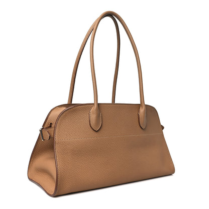 The Row Grained Calfskin Margaux Shoulder 12 Sandpit 3 of 9