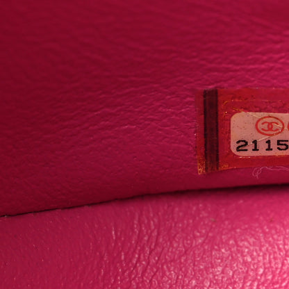 Chanel Lambskin Chevron Quilted Mini Square Flap  Pink 7 of 11