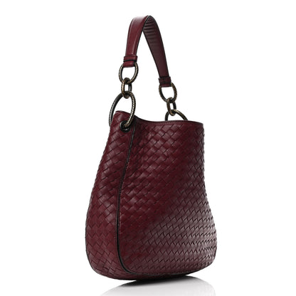 Bottega Veneta Nappa Intrecciato Medium Loop Dark Red 2 of 5