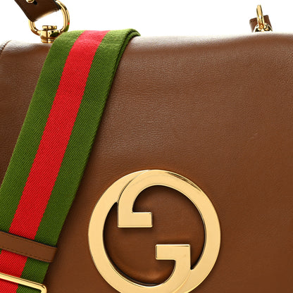 Gucci Roxy Calfskin Web Medium Blondie Shoulder Flap Bag Cuir 9 of 11