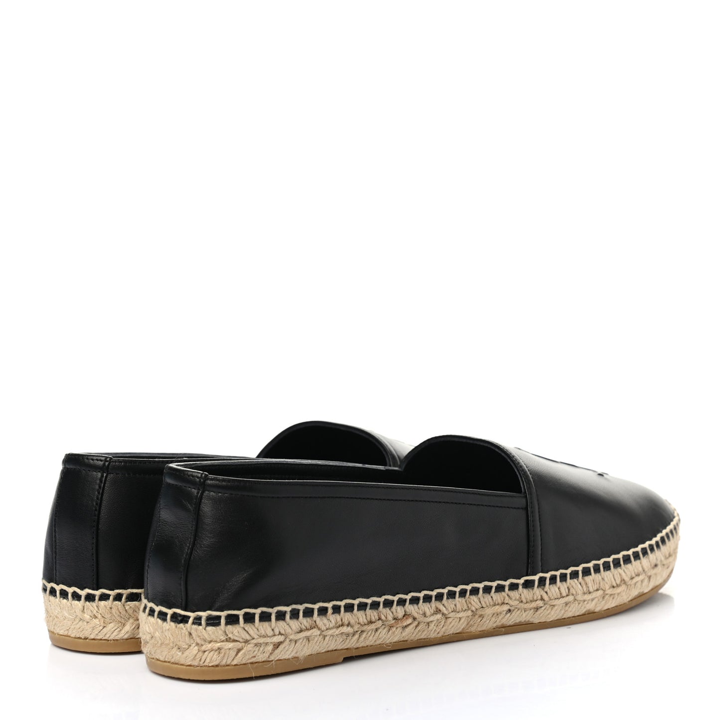 Lambskin Monogram Espadrilles 41 Black