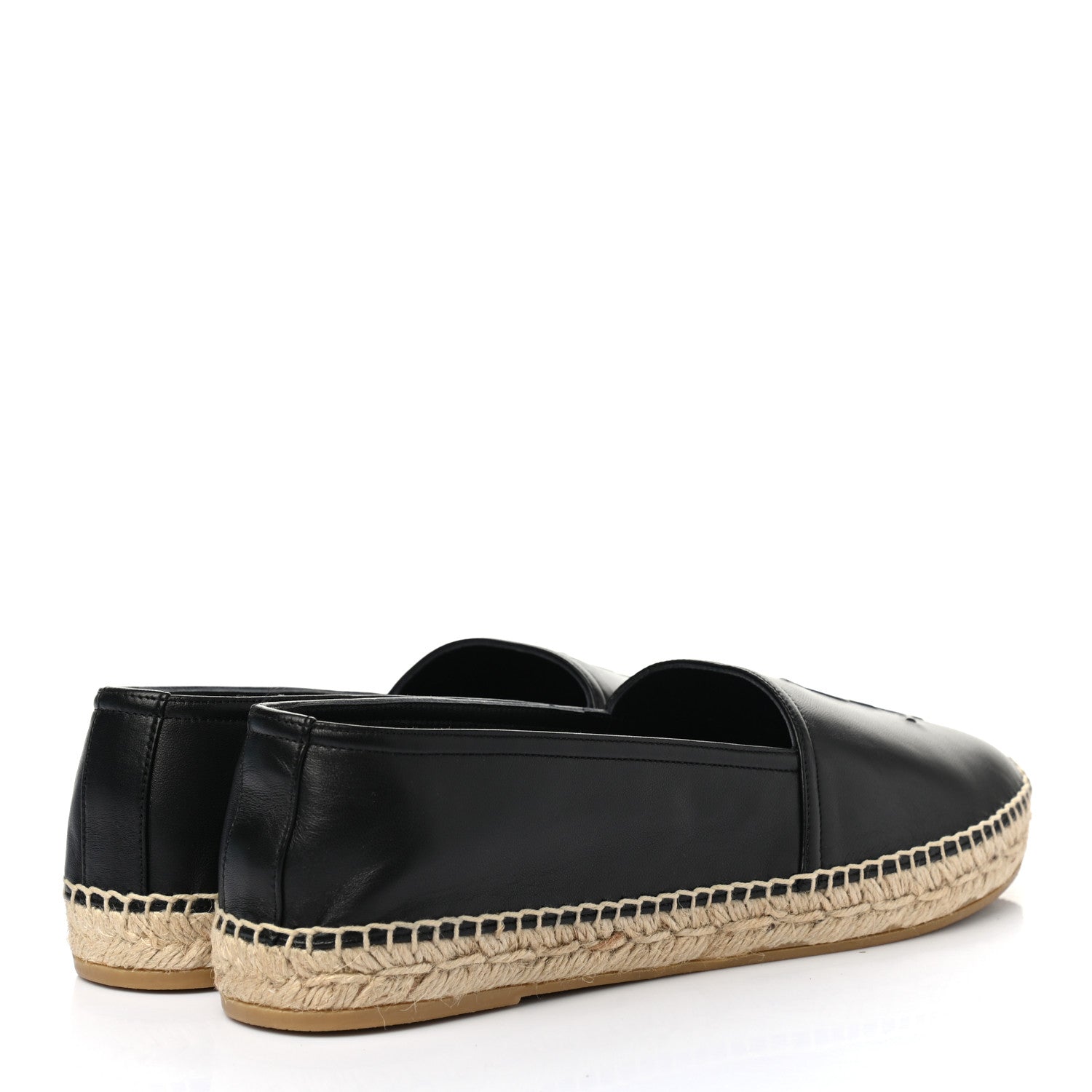 Saint Laurent Lambskin Monogram Espadrilles 41 Black 3 of 9