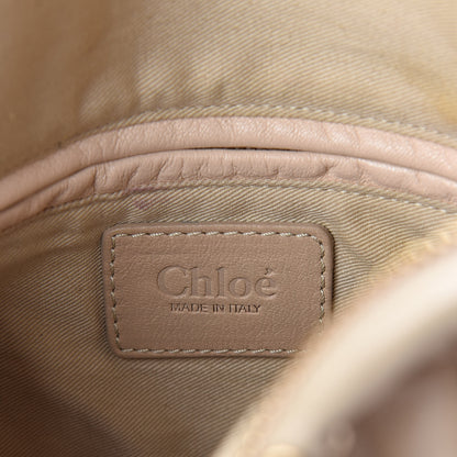 Chloe Calfskin Studded Medium Military Paraty Beige 6 of 14