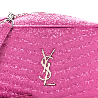 Saint Laurent Grain De Poudre Matelasse Monogram Mini Lou Camera Bag Fuxia Electrique 8 of 10