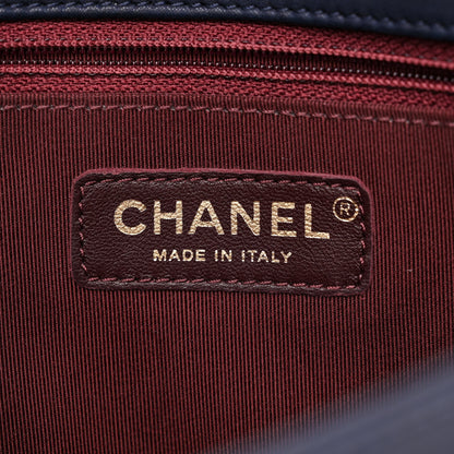Chanel Iridescent Calfskin Small Happy Stitch Flap Navy 6 of 10