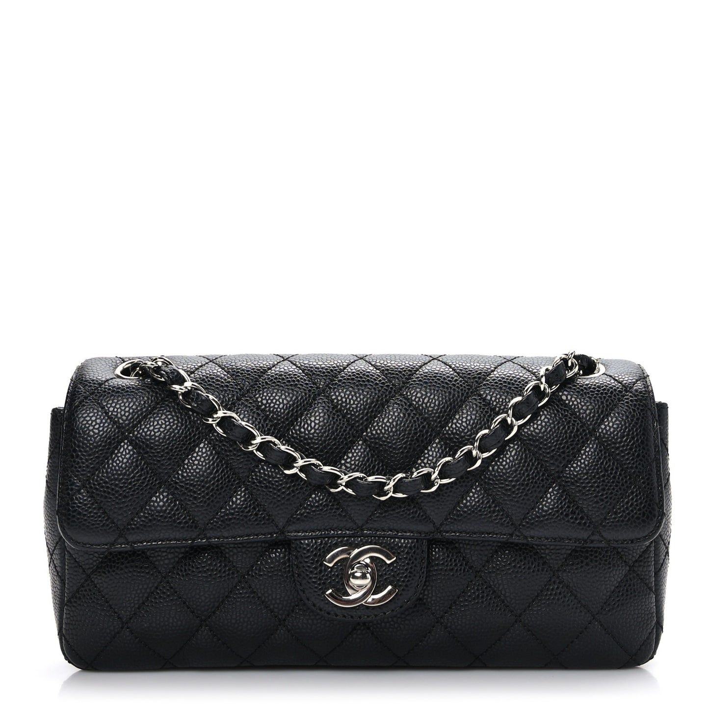 Caviar Quilted East West Flap Black