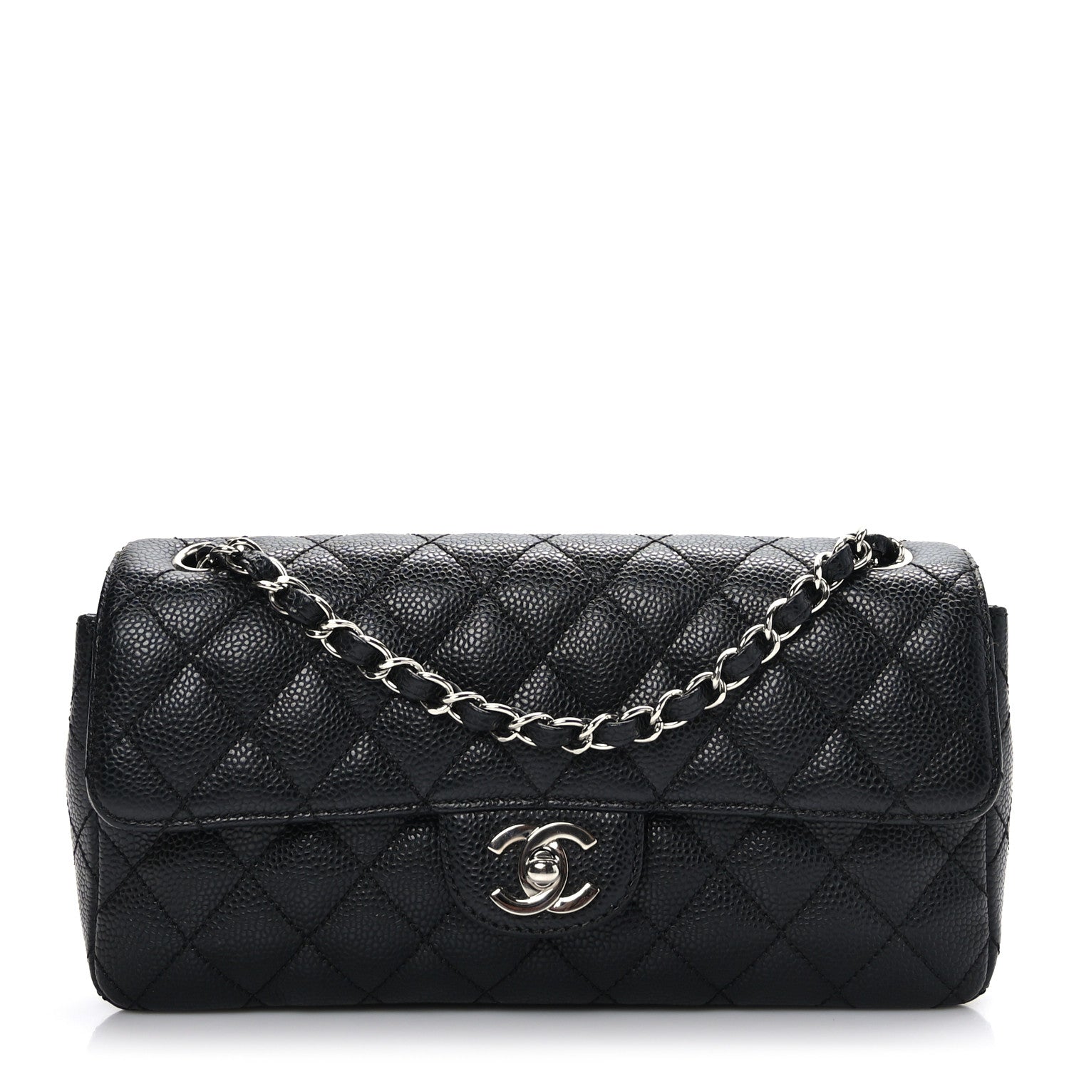 Chanel Caviar Quilted East West Flap Black 1 of 9