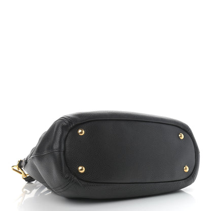 Prada Vitello Phenix Shoulder Bag Black 3 of 9