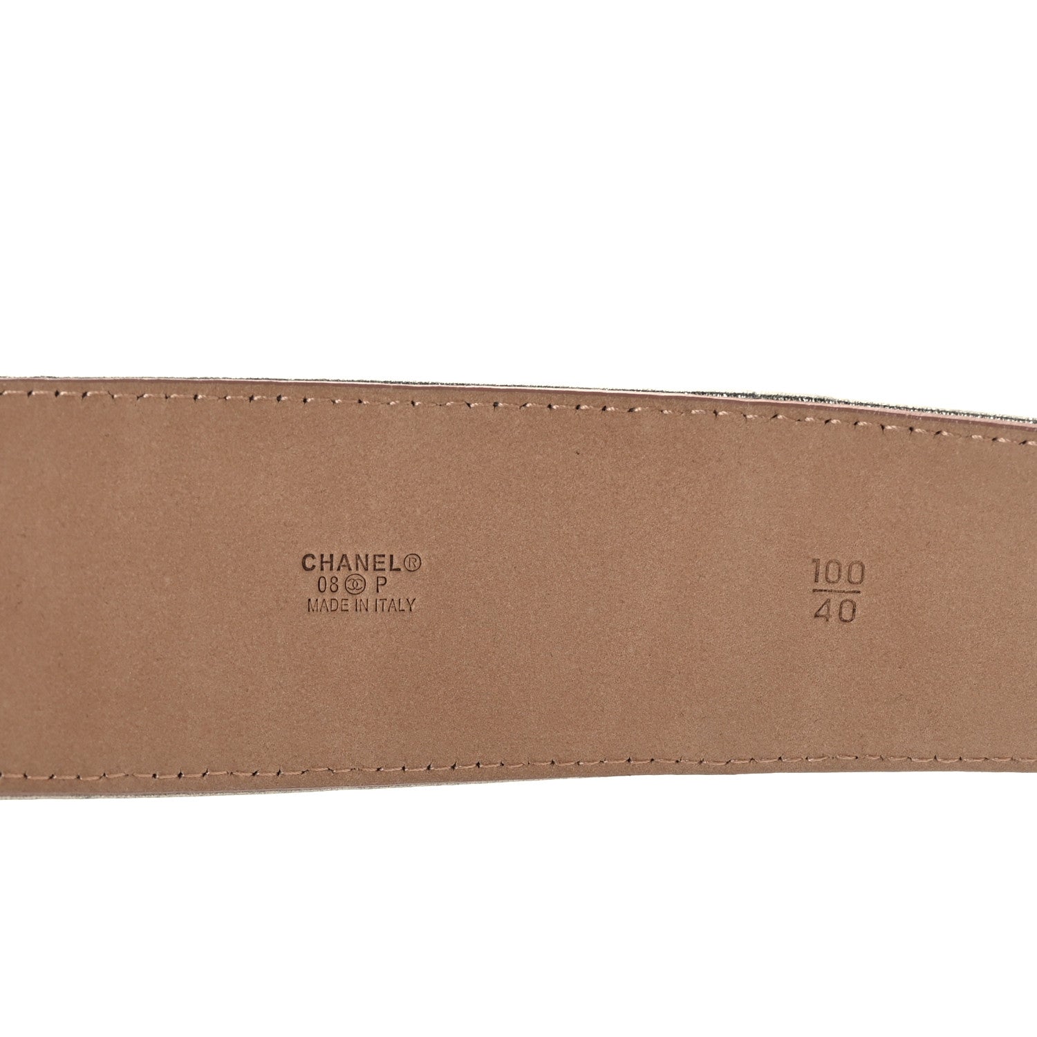 Chanel Metallic Calfskin CC Belt 100 40 Gold 3 of 5