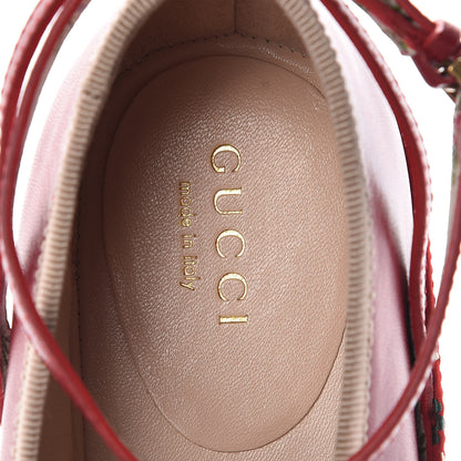 Gucci Malaga Kid Silk Hannelore Detachable Platform Slide 40 Hibiscus Red 7 of 10