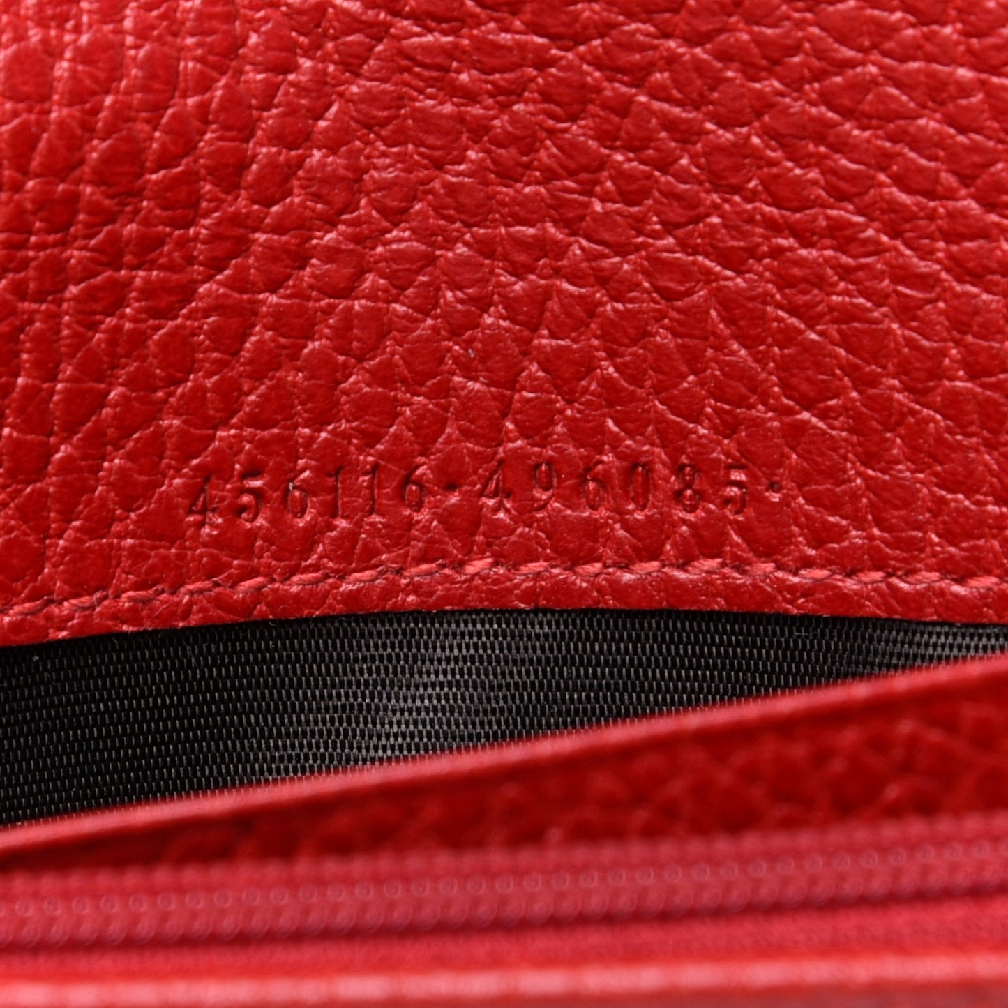 Dollar Calfskin GG Marmont Continental Wallet Hibiscus Red