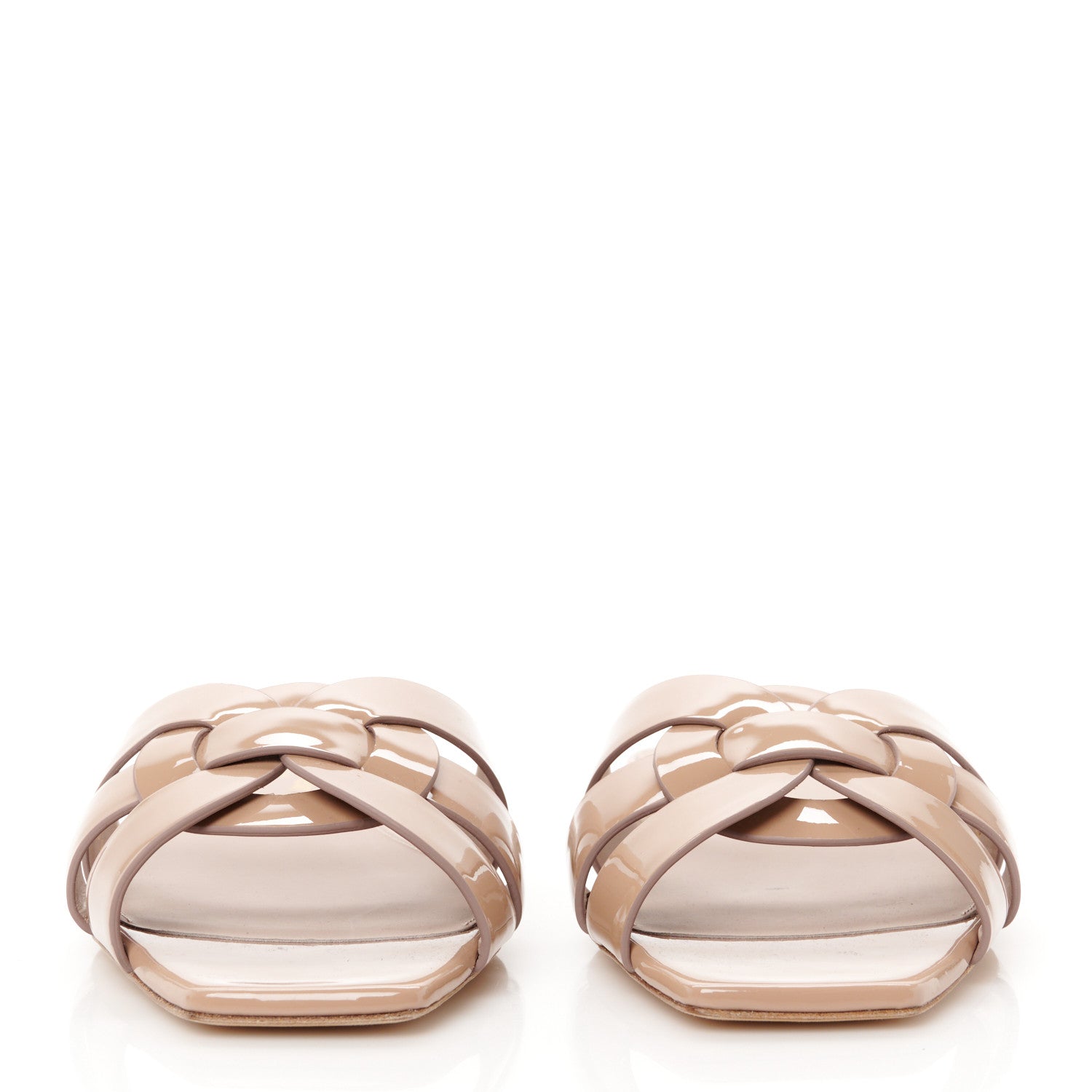 Saint Laurent Patent Tribute 05 Slide Sandals 39 Nude 3 of 9